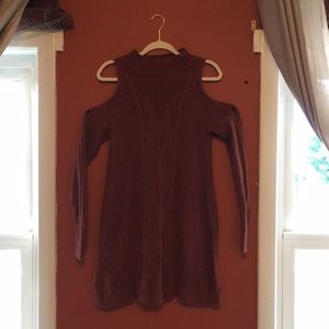 Open Shoulder Sweater Dress